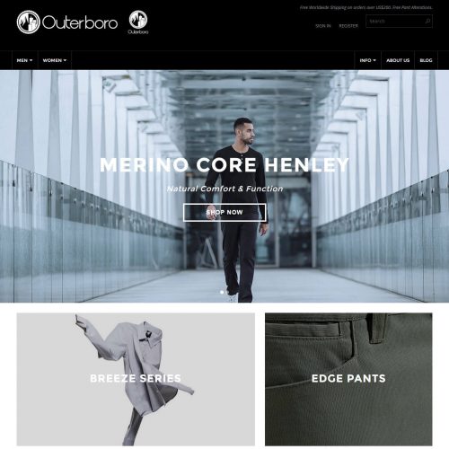 Outerboro - We converted psd to shopify