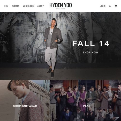 hydenyoo home page - Shopify store by Shopify Developers Team